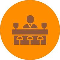 Bar Counter Creative Icon Design vector