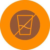 No Soft Drink Creative Icon Design vector