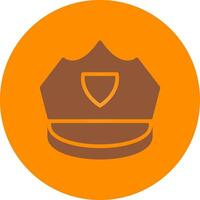 diseño de icono creativo de gorra de policía vector