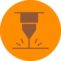 Water Cutting Machine Creative Icon Design vector