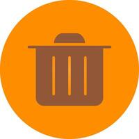 Trash Bin Creative Icon Design vector