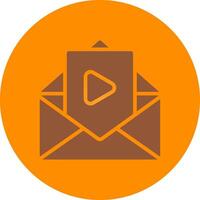 diseño de icono creativo de correo electrónico de video vector