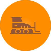 Bulldozer Creative Icon Design vector