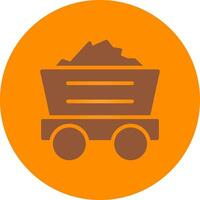 Mine Cart Creative Icon Design vector