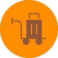 Luggage Cart Creative Icon Design vector