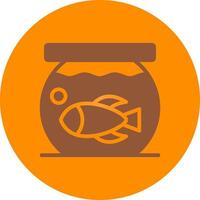 Fish Bowl Creative Icon Design vector