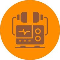 Defibrillator Creative Icon Design vector