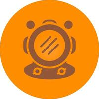 Diving Helmet Creative Icon Design vector