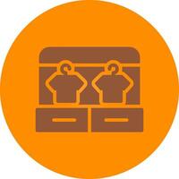 Line bronw Glpyh Design vector
