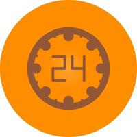 24 Hours Creative Icon Design vector