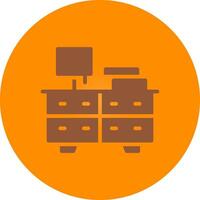 Line bronw Glpyh Design vector