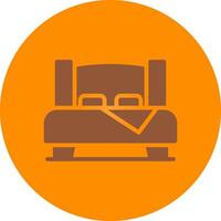 diseño de icono creativo de cama doble vector