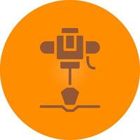 Road Drill Creative Icon Design vector