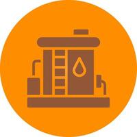 Oil Tank Creative Icon Design vector