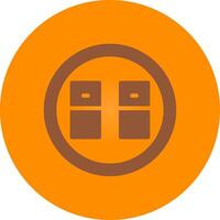 Line bronw Glpyh Design vector