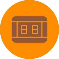 Line bronw Glpyh Design vector