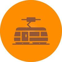 Tram Creative Icon Design vector