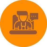 Online Interview Creative Icon Design vector