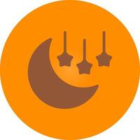 Moon And Stars Creative Icon Design vector