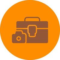 Camera Bag Creative Icon Design vector