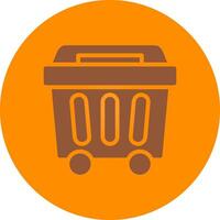 Trash Bin Creative Icon Design vector