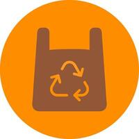 Recycled Plastic Bag Creative Icon Design vector