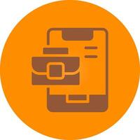 Line bronw Glpyh Design vector