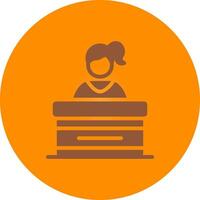 Receptionist Creative Icon Design vector