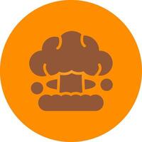 Line bronw Glpyh Design vector