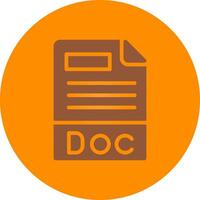 Doc File Format Creative Icon Design vector