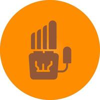 Robot Hand Creative Icon Design vector