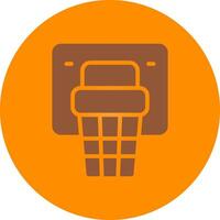 Basketball Hoop Creative Icon Design vector