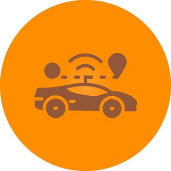 Self Driving Creative Icon Design vector