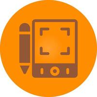 Pen Tablet Creative Icon Design vector