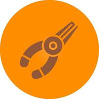 Needle Nose Pliers Creative Icon Design vector