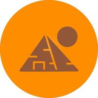 Pyramid Landscape Creative Icon Design vector