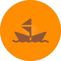 Paper Boat Creative Icon Design vector