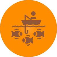 Boat Fishing Creative Icon Design vector