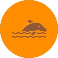 Dolphin Creative Icon Design vector