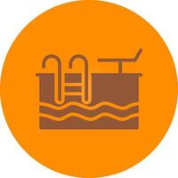 Swimming Pool Creative Icon Design vector