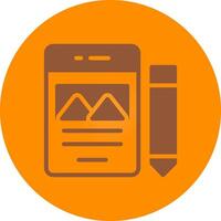 Line bronw Glpyh Design vector