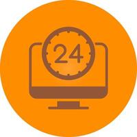 24 7 Monitoring Creative Icon Design vector