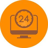 24 7 Monitoring Creative Icon Design vector