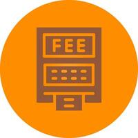 ATM Fees Creative Icon Design vector
