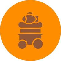 Line bronw Glpyh Design vector