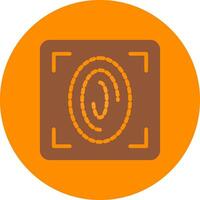 Fingerprint Scan Creative Icon Design vector