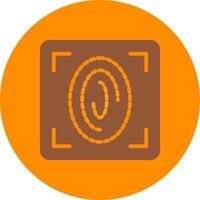 Fingerprint Scan Creative Icon Design vector