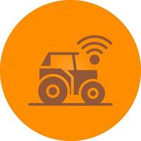 Smart Tractor Creative Icon Design vector