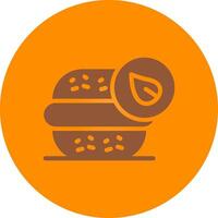 Vegan Burger Creative Icon Design vector