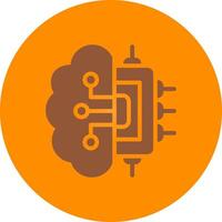 Brain Circuit Creative Icon Design vector